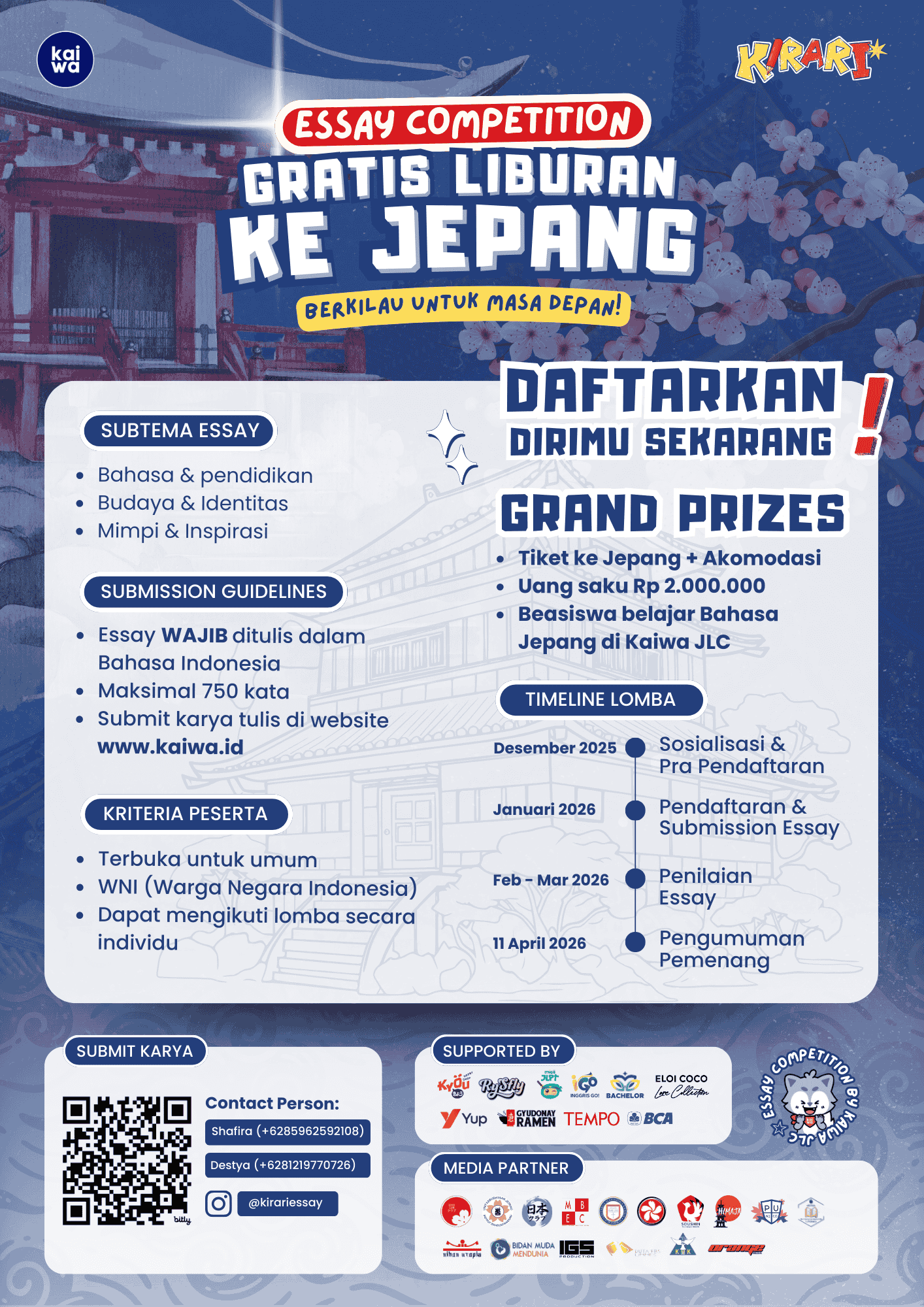Brosur Lomba Essay Gratis ke Jepang!